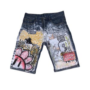 Health = Wealth “Love x Hate” Jeans Shorts